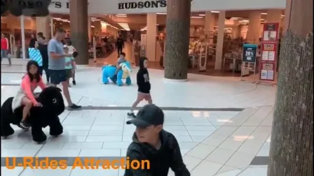 Playground Amusement Park shopping mall use Toys Coin Operated Walking Animal Rides for Kids 